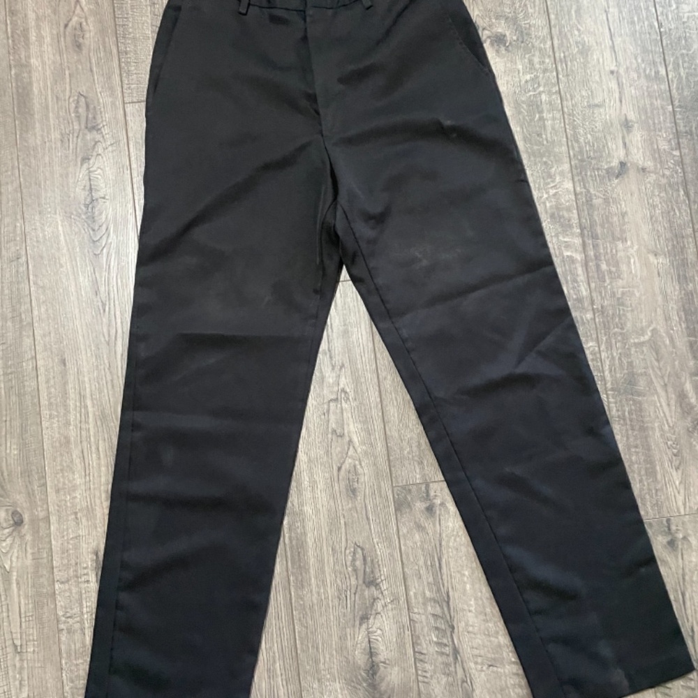 Men’s Black Puritan Dress Slacks Size  30x32 with hidden elastic extenders - Picture 2 of 7
